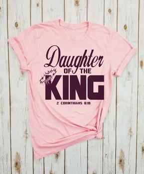 Dcéra Kráľa Koruny vtipný slogan graphci ženy móda camiseta rosa feminina t-tričko grunge tumblr cottonc asual tee top