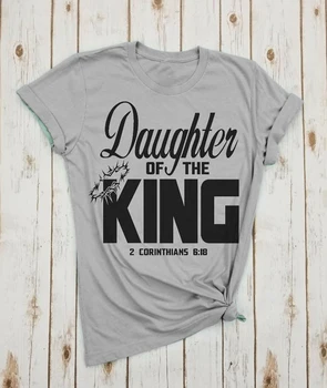 Dcéra Kráľa Koruny vtipný slogan graphci ženy móda camiseta rosa feminina t-tričko grunge tumblr cottonc asual tee top