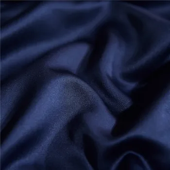 Luxusné 4pcs Bavlna Napodobniť Hodváb Navy Blue Silver Queen King Size Postelí Sady Byt/Vybavené Posteľou List Perinu Obliečky na Vankúš