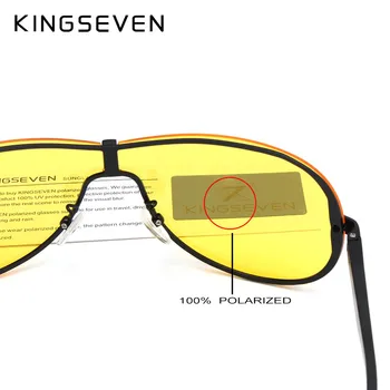 KINGSEVEN 2019 Luxusný Dizajn Značky Polarizované slnečné Okuliare Mužov Hliníkové Veľké Zrkadlo Šošovky, Slnečné Okuliare Muž Okuliare Okuliare Oculos