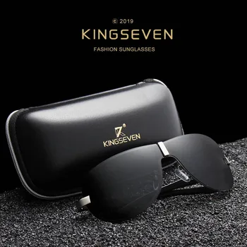 KINGSEVEN 2019 Luxusný Dizajn Značky Polarizované slnečné Okuliare Mužov Hliníkové Veľké Zrkadlo Šošovky, Slnečné Okuliare Muž Okuliare Okuliare Oculos