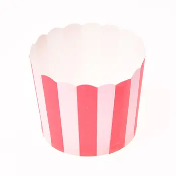 HORÚCE GCZW-50 kusov Cupcake Wrapper Papier Tortu Prípade Pečenie Poháre Líniové Muffin Kuchyňa Pečenie Červené Pruhy