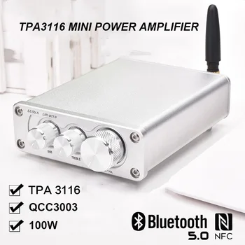 Audio Amp TPA3116 Bluetooth 5.0 HiFi Zosilňovač Stereo Digitálny Audio ploche Amp S Nastavenie hlasitosti Domov I4-005-6