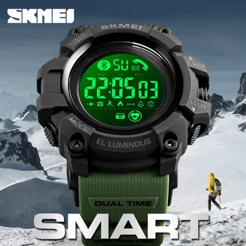 Multifunkčné pánske Športové Hodinky SKMEI Módne Mužov Bluetooth Smartwatch Nepremokavé Hodiny Muž Chronos Vojenské Sledovať Reloj 2020