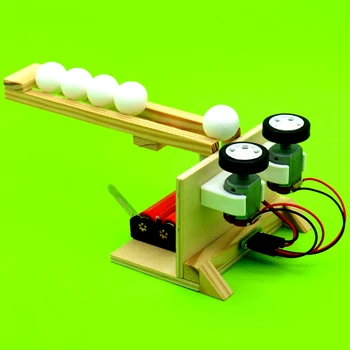 DIY loptu launcher deti veda experiment auta montáž elektrických model detí vynález, učebné pomôcky, hračky, darčeky