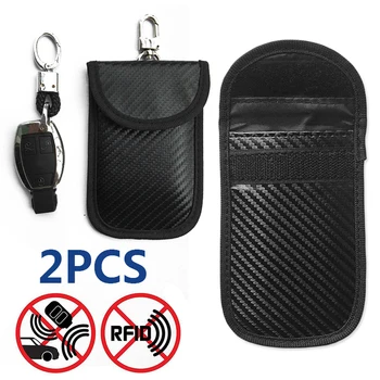 Black RFID Signál Blokovania Anti Theft Puzdro Tlačidlo Prípade Pre nastúpenie bez kľúča Auto Acc