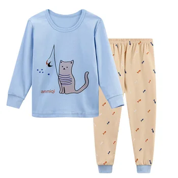 Pajama Sady Sleepwear pyžamo fille pyžama dievča sady deti odev chlapčenské pyžamo nastaviť pyžamo enfant chlapci pyžamá 100-140 cm bavlna