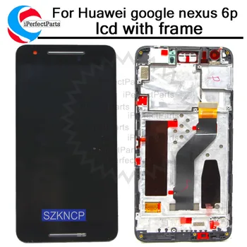 Testované Pre Huawei Google Nexus 6P LCD Displej Dotykový Displej Digitalizátorom. S montážou Rámu, Náhradné Diely +nástroje