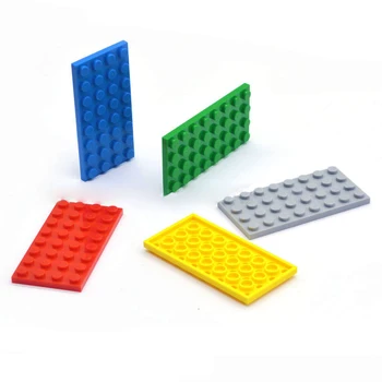 15PCS/veľa DIY Stavebné Bloky Tenké Údaje Tehly 4x8 Bodky Vzdelávacie Kreatívne Hračky pre Deti Veľkosti Kompatibilné S lego