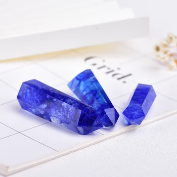 4-7 cm 1pc Umelé quartz crystal blue tavenia kryštálu prútik bod Zdravý energetický kameň domáce dekorácie