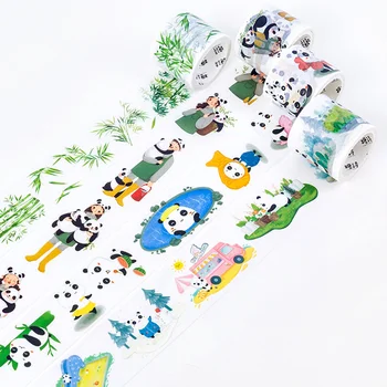 4 ks Číny Panda papier washi pásky nastaviť Dekorácie maskovacia páska notebook nálepky Deti darček Písacie potreby položky školské potreby F475
