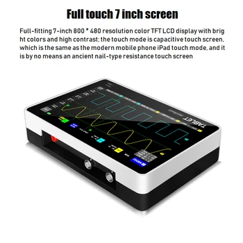 LCD Dotknete Obrazovky 1013D Dual Channel Mini Tablet Digitálny Osciloskop 100M Pásma 1GS Vzorkovacia frekvencia Povolanie Osciloskop