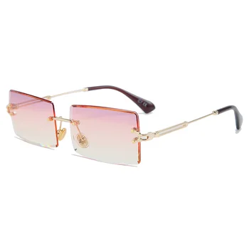 TAKŽE&EI Módne Doplnky Populárne Obdĺžnik Gradient slnečné Okuliare Ženy Odtiene UV400 bez obrúčok Dámske Slnečné Okuliare Oculos De Sol