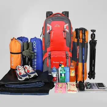 60L Nepremokavé unisex mužov batoh travel pack tašky športové pack Vonkajšie Horolezectvo, Turistiku, Horolezectvo, Camping batoh pre mužov