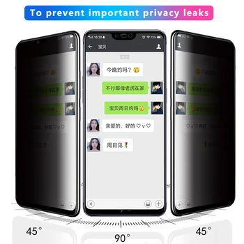 IIRROONN Anti Peeping Tvrdeného Skla Pre Huawei mate 9 10 pro Screen Protector Pre Huawei mate 10pro 6D Film Ochrany Súkromia