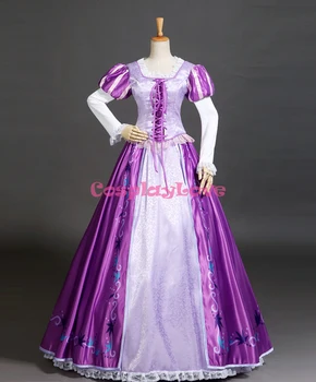 Zamotaný CosplayLove Zákazku Dospelých Dieťa Princezná Rapunzel Šaty Cute Cosplay Kostým Na Halloween Chirstmas