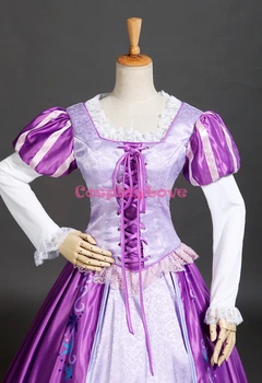 Zamotaný CosplayLove Zákazku Dospelých Dieťa Princezná Rapunzel Šaty Cute Cosplay Kostým Na Halloween Chirstmas