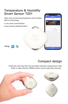 Vzduch detektor Bezdrôtový Teplomer Bluetooth Vlhkomer Pre Android / IOS Krytá Vonkajšia Teplota Vlhkosť Meter Alarm
