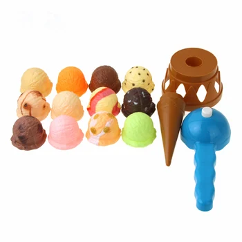 1 Nastavte Simulácia Ice Cream Zásobník Potravín Model Vzdelávacie Hračky pre Deti, Detský Predstierať, že Hrať DIY Kuchyňa Hračky Model Budovy Súpravy