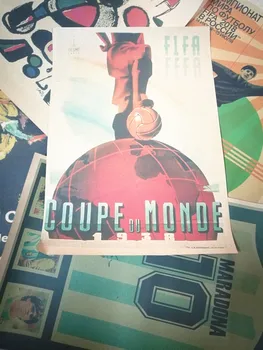 Celý Set World Cup Plagáty Ošumelé Elegantný Retro Kraft Papier Pre Atramentové Tlačiarne, Tlač Umenie Futbal Futbal Milovníkov Kolekcia Dary