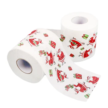 Vysoko Kvalitné Vianočné Vzor Toaletný Papier Santa Claus Vaňa Toaletný Papier, Vianočné DIY Dekorácie Dodávky Pre Domácnosti