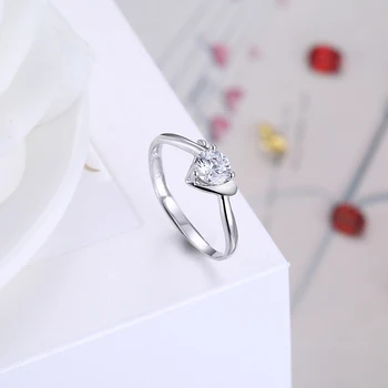 SILVERHOO 925 Sterling Silver Nepravidelný Zásnubný Prsteň 5A+ Cubic Zirconia Nastaviteľné Prstene Pre Ženy, Jemné Šperky Romantický Darček
