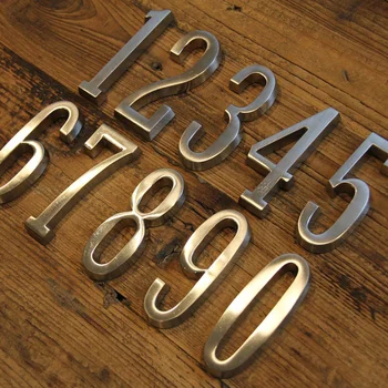 10 cm Samolepiace Číslo Domu Dvere Domov Adresa Schránky, Čísla, Číslo Domu Digitálne Vonkajšie Dvere Nálepky Znakom #1 Striebro