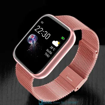 Plne Dotykový Smart Hodinky Ženy Muži Smartwatch Pre Android IOS Elektronika Smart Hodiny Fitness Tracker Nehrdzavejúcej ocele Smart-hodinky