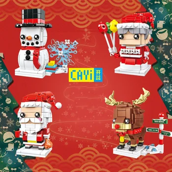 Mini Bloky Vianoce, Santa Claus Model Micro Tehly stavebným Hračka pre deti, Deti Snehuliak detské Hračky Vianočný Darček