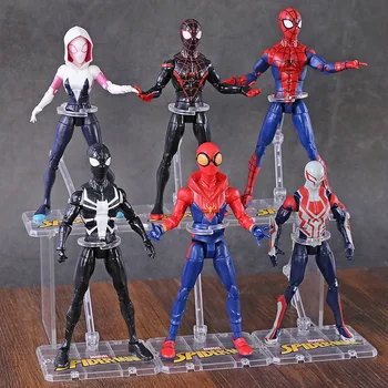 Spiderman Do Spider Verš Km Morales Gwen Stacy, Spider Man 2099 PVC Akcie Obrázok Hračky 6 Typov