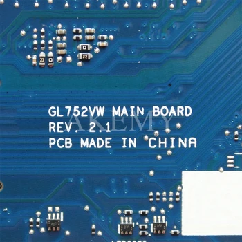 ROG GL752VW doska S I7-6700 CPU N16P-GX-A1 doske REV2.0/2.1 Pre ASUS GL752V GL752 FX71PRO notebook doska