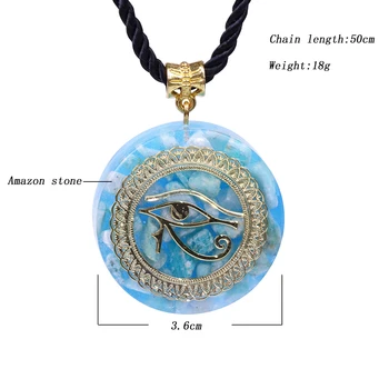 Horus Oko Všetko Vidí Oči Orgonite Energie Prívesok Orgone Amazónie Náhrdelník Devil ' s Eye Náhrdelník Amulet Magnetické Šperky