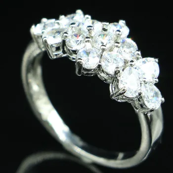 20x11mm Ohromujúci SheCrown Prstene pre Ženy Delicate Jemný Rez Vytvorený Fialová Tanzanite Svetlé Kubický Zirkón Hot Predaj