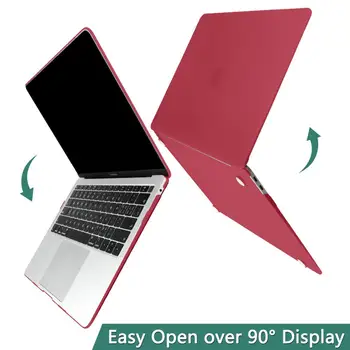 Najnovšie Matný Víno Červenej Farby Notebook Prípad pre Macbook Retina Pro Air 13