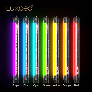 LUXCEO Nepremokavé RGB Svetlo Prútika P7RGB Prenosné Osvetlenie Stick RGB LED Video Light tube Farebné Diaľkové Ovládanie
