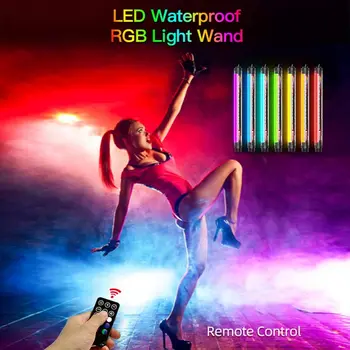 LUXCEO Nepremokavé RGB Svetlo Prútika P7RGB Prenosné Osvetlenie Stick RGB LED Video Light tube Farebné Diaľkové Ovládanie