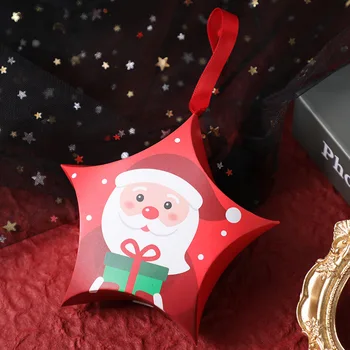 10pcs Papierové Darčekové krabičky s Stuha na Vianočné Balenie Vianoce, Nový Rok Deti Láskavosti Candy Dragee Čokoláda Darčekové Balenie Box