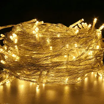 30 M 300LED Vianočné Rozprávky String Svetlo korelácia žena/muž konektor Vianoce Vodotesný regulátor Svadobné Záhrada Garland Strom