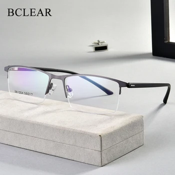 BCLEAR TR90 Krátkozrakosť Pol Okuliare Mužov, Ultra-ľahké okuliare Business Okuliare Flexibilné Predstavenie Rám na dioptrické Okuliare Mužov Počítača