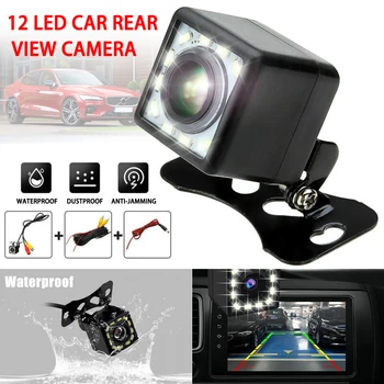 Auto parkovacia Kamera 12 LED pre Nočné Videnie Cúvaní Auto Parkovanie Monitor Vodotesná 170 Stupeň HD Video