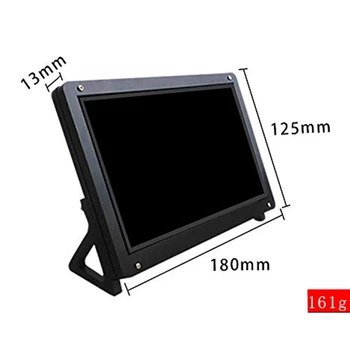 7 Palcový Displej LCD Monitor Prípade Podpory Držiak pre Raspberry Pi 3 Akryl Bývanie Držiak LCD Black