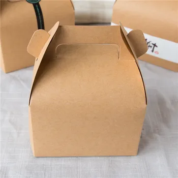 30pcs Biely Sulfátový papier cake box s handle_wedding strany prospech boxy dobré pre ručné darčekové balenie box mydlo muffin cookies