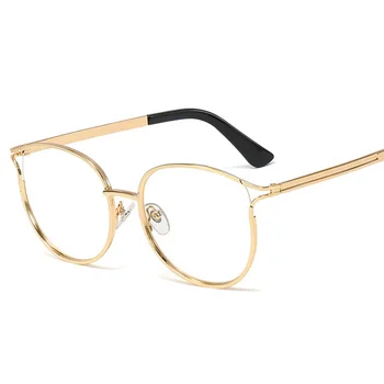 Módne Kovové Mačky Okuliare Rámy Muži Ženy 2019 Nové Kolo Retro Optický Počítač Okuliare Ochranné Okuliare oculos de grau