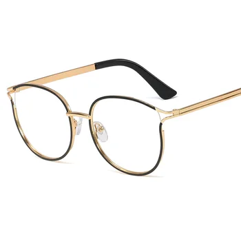 Módne Kovové Mačky Okuliare Rámy Muži Ženy 2019 Nové Kolo Retro Optický Počítač Okuliare Ochranné Okuliare oculos de grau