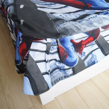 Marvel Spiderman Avengers Hrdinovia Vzor Obliečky List s Volánikmi obliečka na Vankúš Cartoon Flatsheet Deti Chlapcov posteľná bielizeň Sady