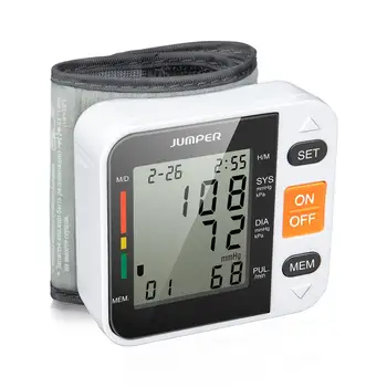 Sfigmo pulsometer Automatický Digitálny LCD Displej Zápästie Krvný Tlak Monitor Srdcového Rytmu Hodnotiť Pulz Meter Tonometer