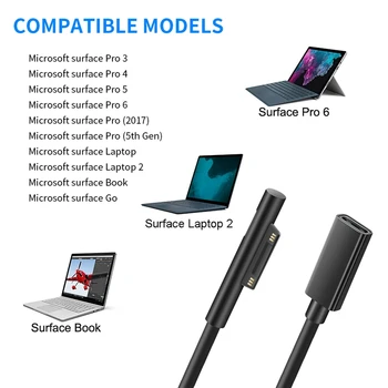 USB Typu C PD 15V Napájania, Nabíjací Adaptér Converter Nabíjací Kábel pre Povrchovú Pro 7/6/5/4/3/GO/KNIHA Notebook 1/2