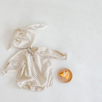 MILANCEL 2020 baby kombinézu jeseň novorodenca oblečenie roztomilý buuny klobúk dlhý rukáv dieťa jeden kus