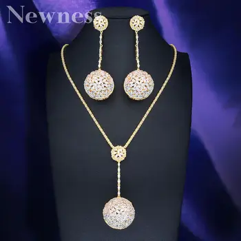 Novota nové dorazí Luxusné Disko Gule Nigérijský Náhrdelníky Náušnice Šperky Sady Pre Ženy, Svadobné Indickej Dubaj Svadobné Šperky Sady