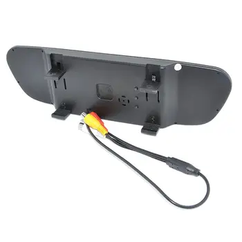 Auto ccd Video Automatické Parkovanie Monitor, LED noc Cúvaní CCD Auto parkovacia Kamera S 4,3 palcový Auto Spätnom Zrkadle Monitor